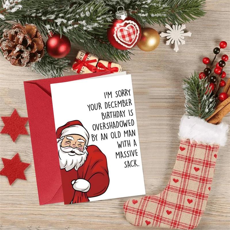 🎅 Cartoon Santa Claus Birthday Card