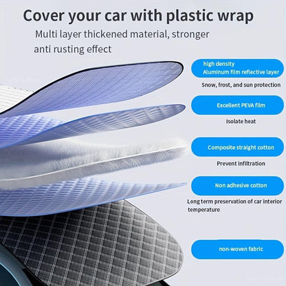 LEIBOO Car Windshield Cover – All-Season Protection from Snow, Ice, Frost & Sun