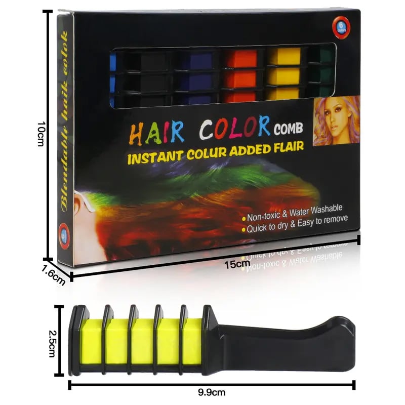 🔥LAST DAY 50% OFF -✨Instant Hair Color Comb - Non-Toxic Water-Washable Quick Dry Vibrant Temporary Color for Fashion Enthusiasts - Haircare