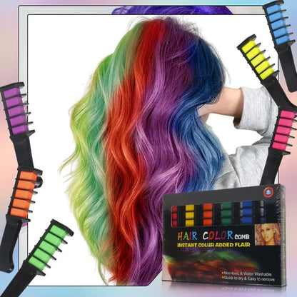 🔥LAST DAY 50% OFF -✨Instant Hair Color Comb - Non-Toxic Water-Washable Quick Dry Vibrant Temporary Color for Fashion Enthusiasts - Haircare