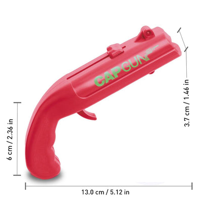 2-in-1 Cap Gun Bottle Opener | Fun Beer Cap Launcher for Parties, BBQs & Bars