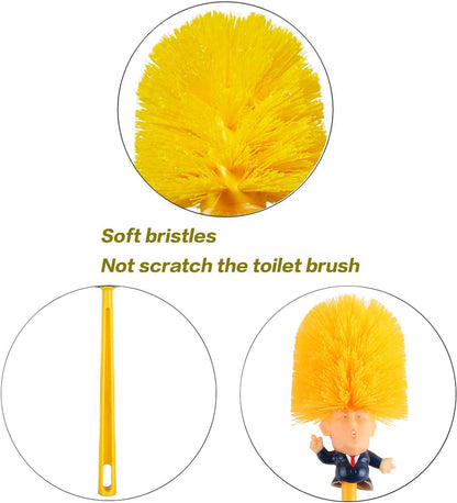 Funny Toilet Brush,Prank Toilet Brush Cleaner, Funny Toilet Scubber,Make Toilet Great Again, Commander in Crap (Thumb Up Toilet Brush)