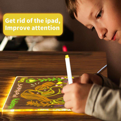 🏆Save 49%🏆 Creative Rewritable Acrylic LED Message Board -(with 7 Pens)