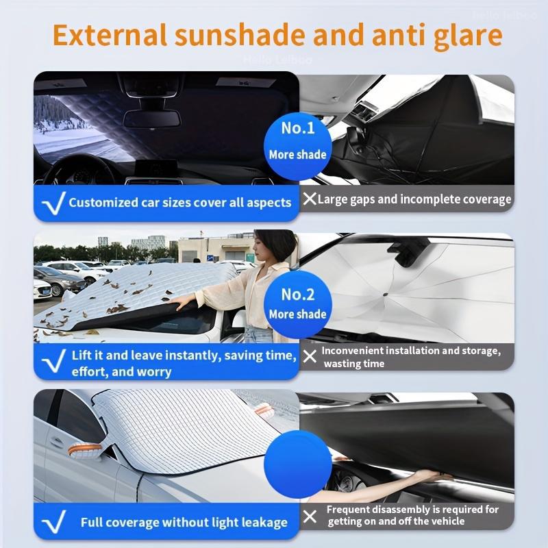 LEIBOO Car Windshield Cover – All-Season Protection from Snow, Ice, Frost & Sun