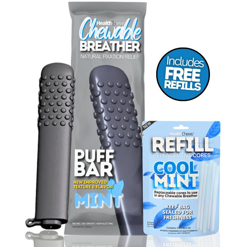 Essential Oil Breathing Stick Silicone Breathable Chewable Stick