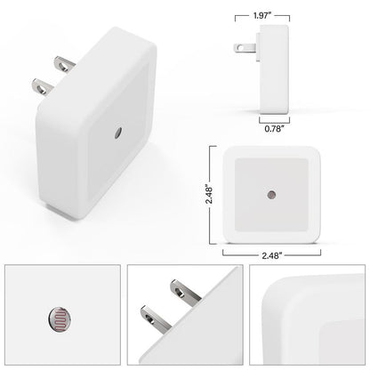 ✨Warm White Night Lights Plug into Wall, Plug in Night Light, Dusk to Dawn Nightlight Led Night Lights for Bedroom, Bathroom, Hallway