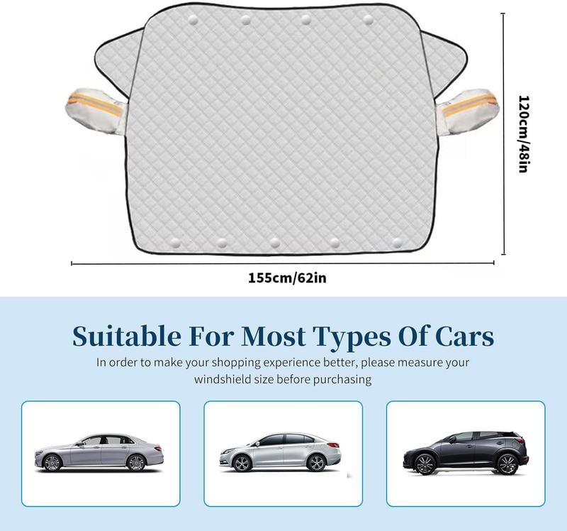 LEIBOO Car Windshield Cover – All-Season Protection from Snow, Ice, Frost & Sun
