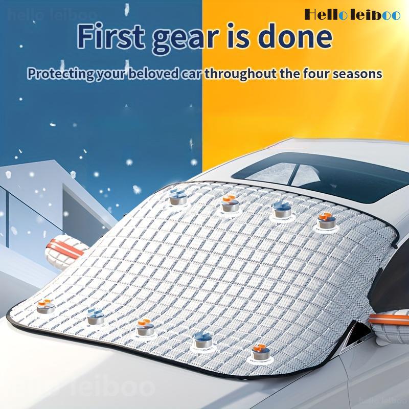 LEIBOO Car Windshield Cover – All-Season Protection from Snow, Ice, Frost & Sun