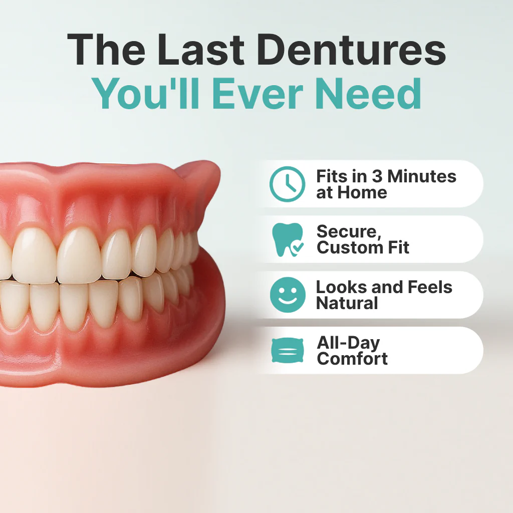 Custom-Fit Instant Smile Dentures – Natural Looking Comfort Fit
