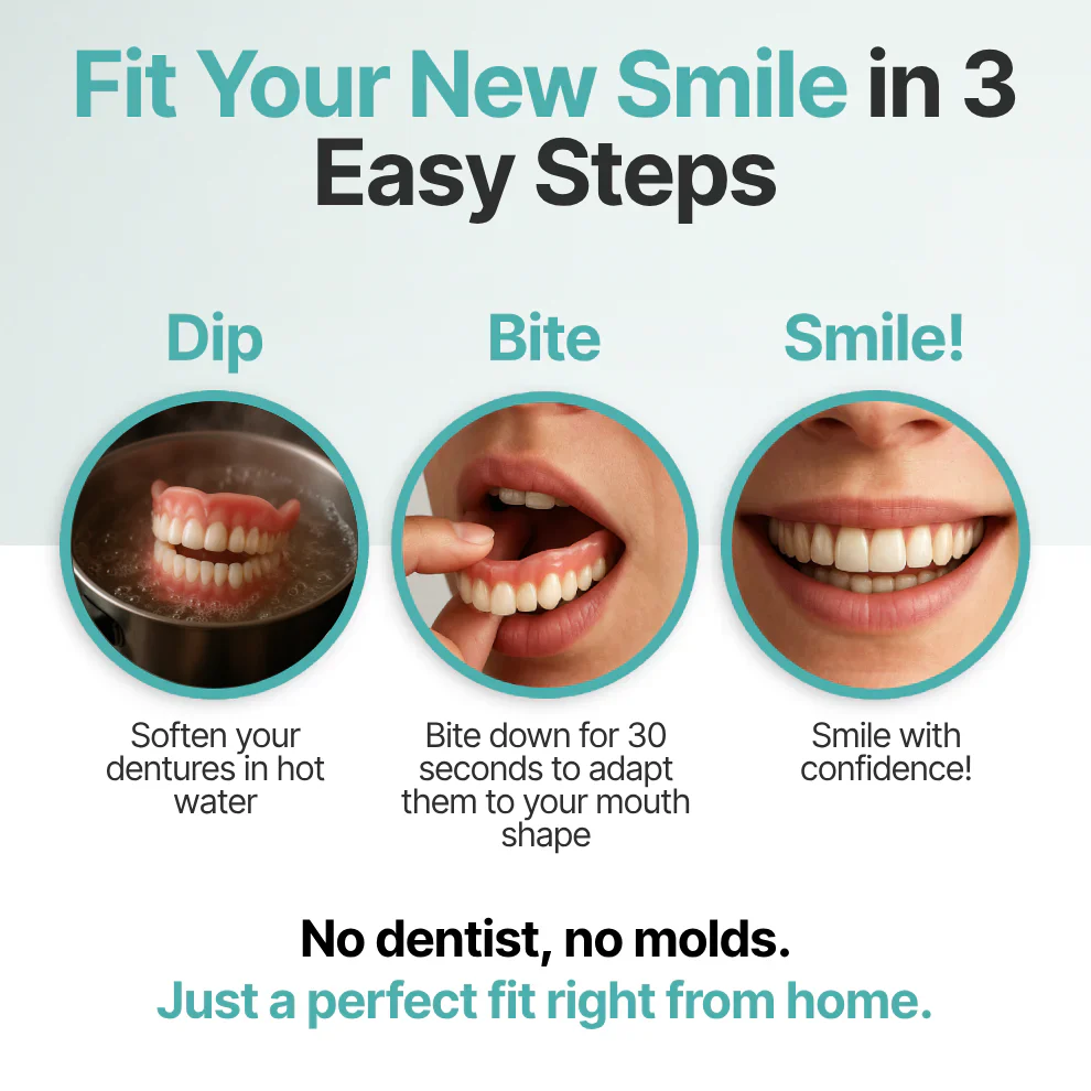 Custom-Fit Instant Smile Dentures – Natural Looking Comfort Fit